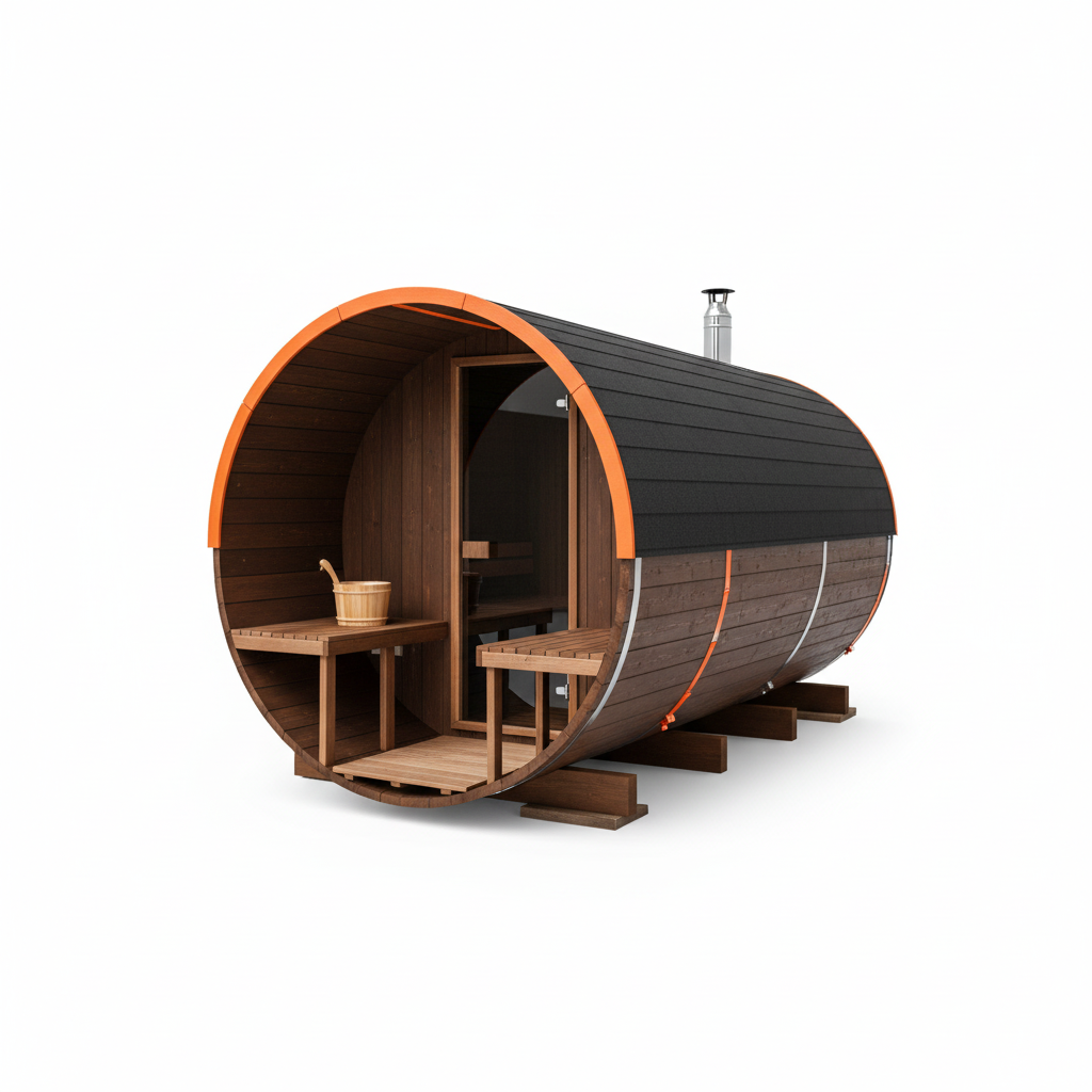 HavenHoop Rustic Barrel Sauna