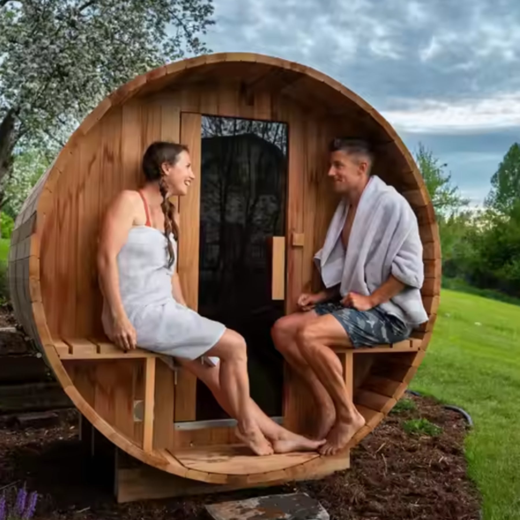 ArcTherm ShingleWrap Barrel Sauna