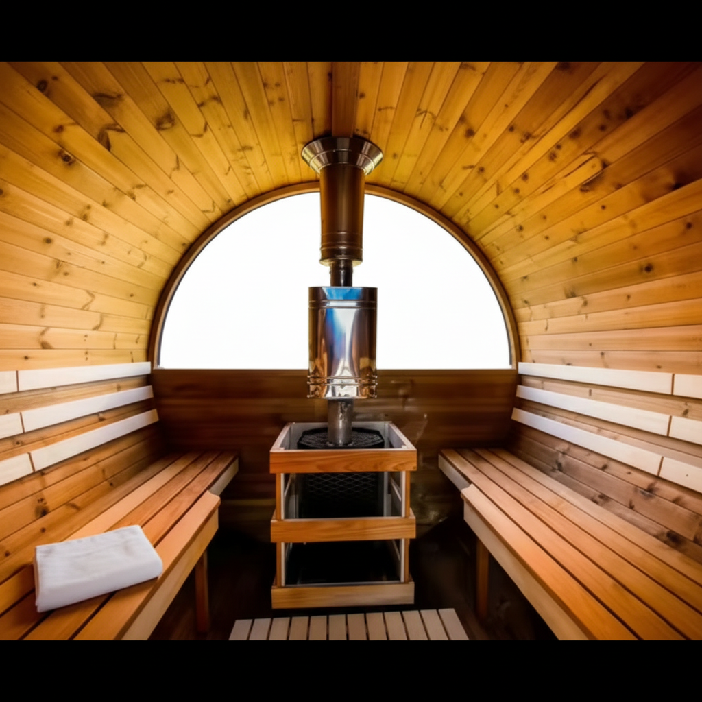 HavenHoop Rustic Barrel Sauna